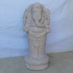 Standing Ganesha, 70 cm height, riverstone, stonemasony 